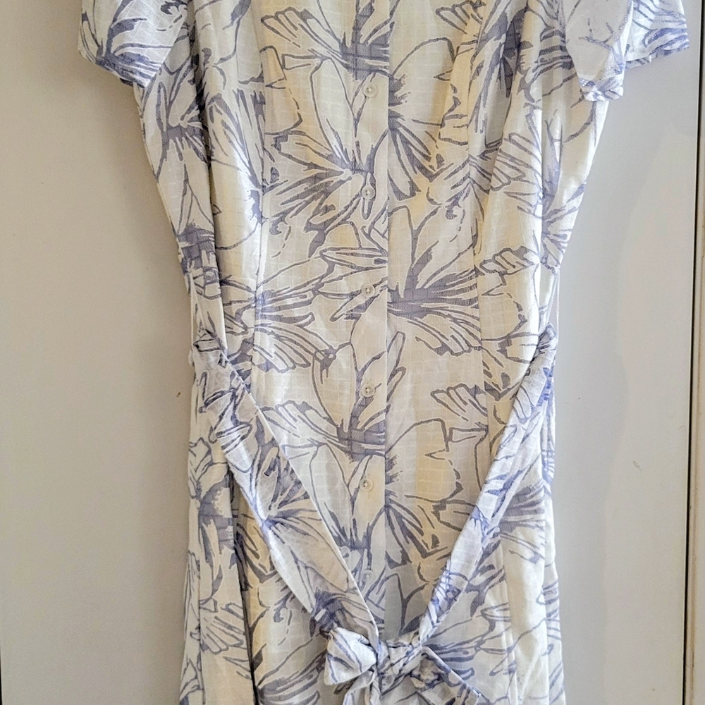 Anne Klein Dress in Cream and Blue